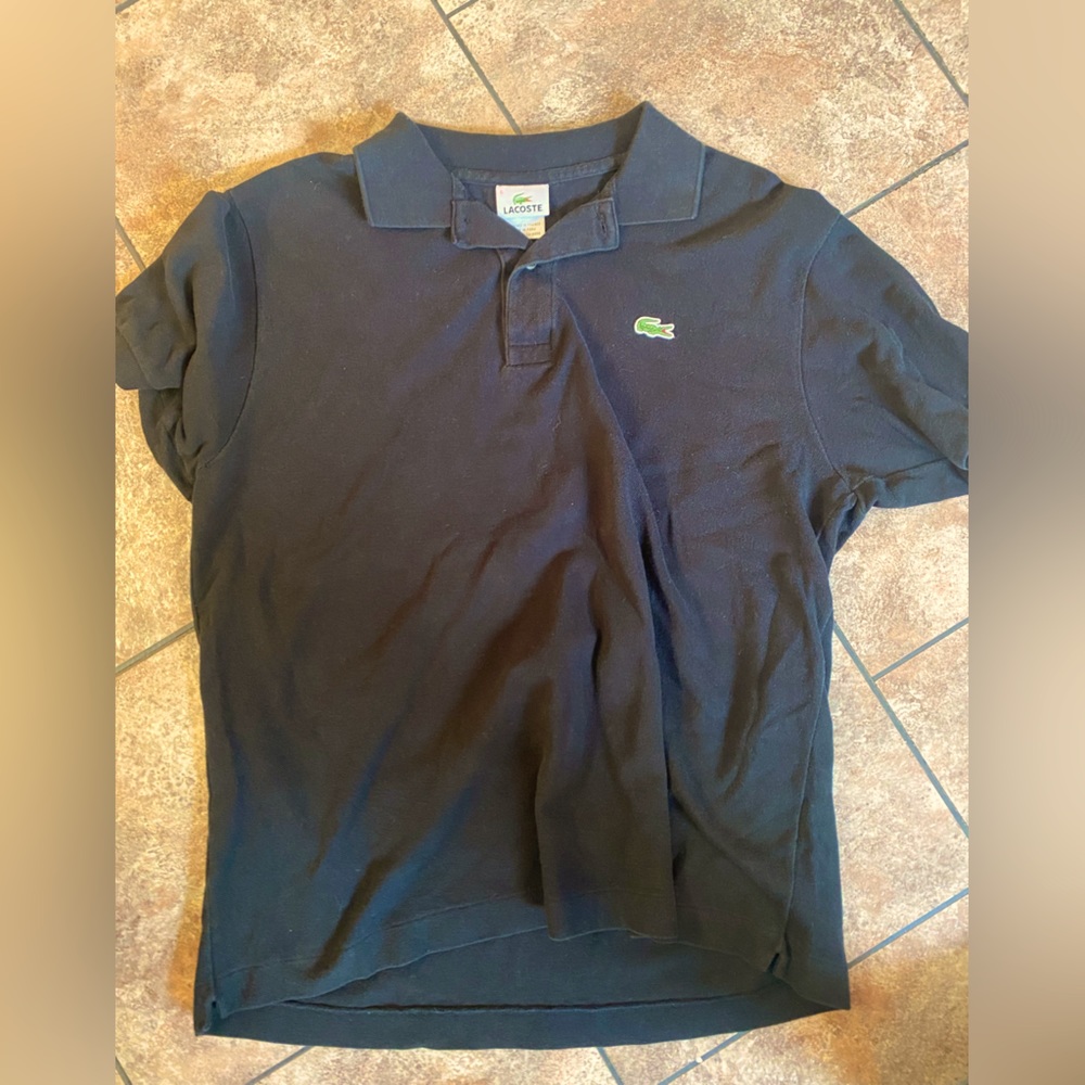 Size 5 black Lacoste polo
